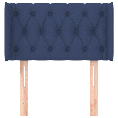 Hoofdbord Met Randen Stof 83 x 16 x 78/88 cm Blauw