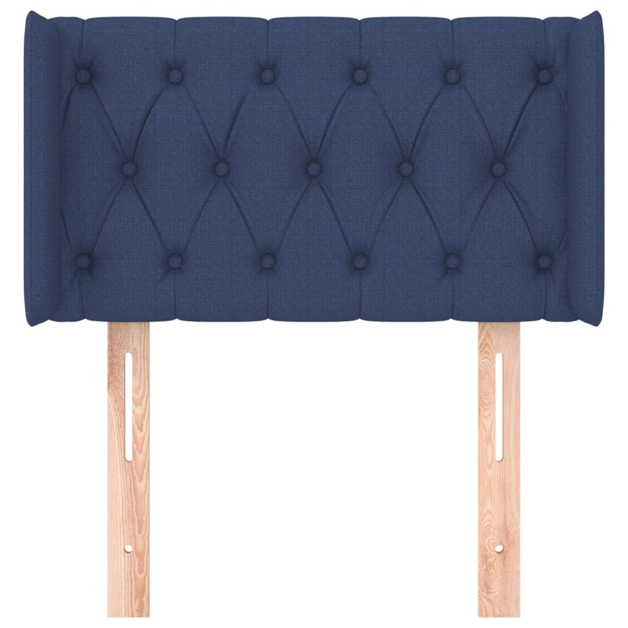 Hoofdbord Met Randen Stof 83 x 16 x 78/88 cm Blauw