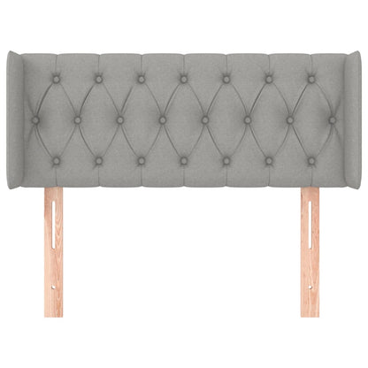 Hoofdbord Met Randen Stof 93 x 16 x 78/88 cm Lichtgrijs
