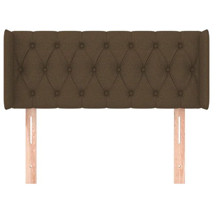 Hoofdbord Met Randen Stof 93 x 16 x 78/88 cm Donkerbruin