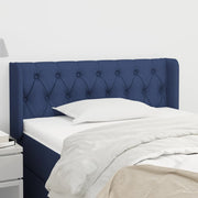 Hoofdbord stof blauw 93x16x78/88 cm