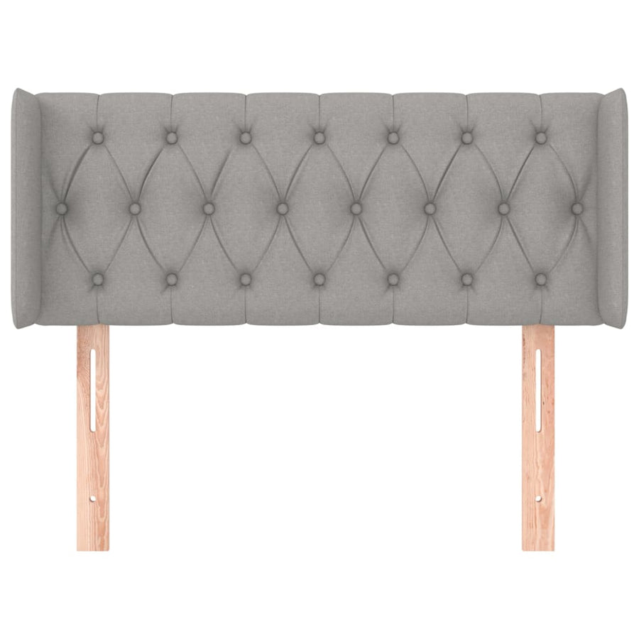 Hoofdbord Met Randen 103X16X78/88 Cm Stof Lichtgrijs Lichtgrijs 103 x 16 x 78/88 cm