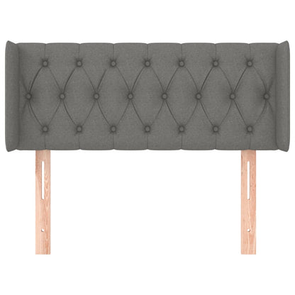 Hoofdbord Met Randen 103X16X78/88 Cm Stof Donkergrijs 103 x 16 x 78/88 cm