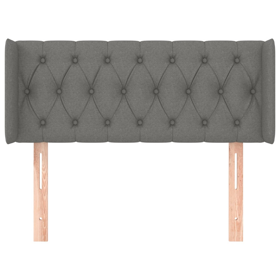 Hoofdbord Met Randen 103X16X78/88 Cm Stof Donkergrijs 103 x 16 x 78/88 cm