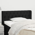 Headboard with edges 103x16x78/88 cm fabric black
