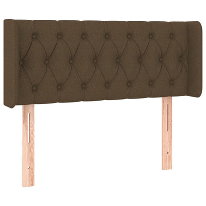 Hoofdbord Met Randen Stof 103 x 16 x 78/88 cm Donkerbruin