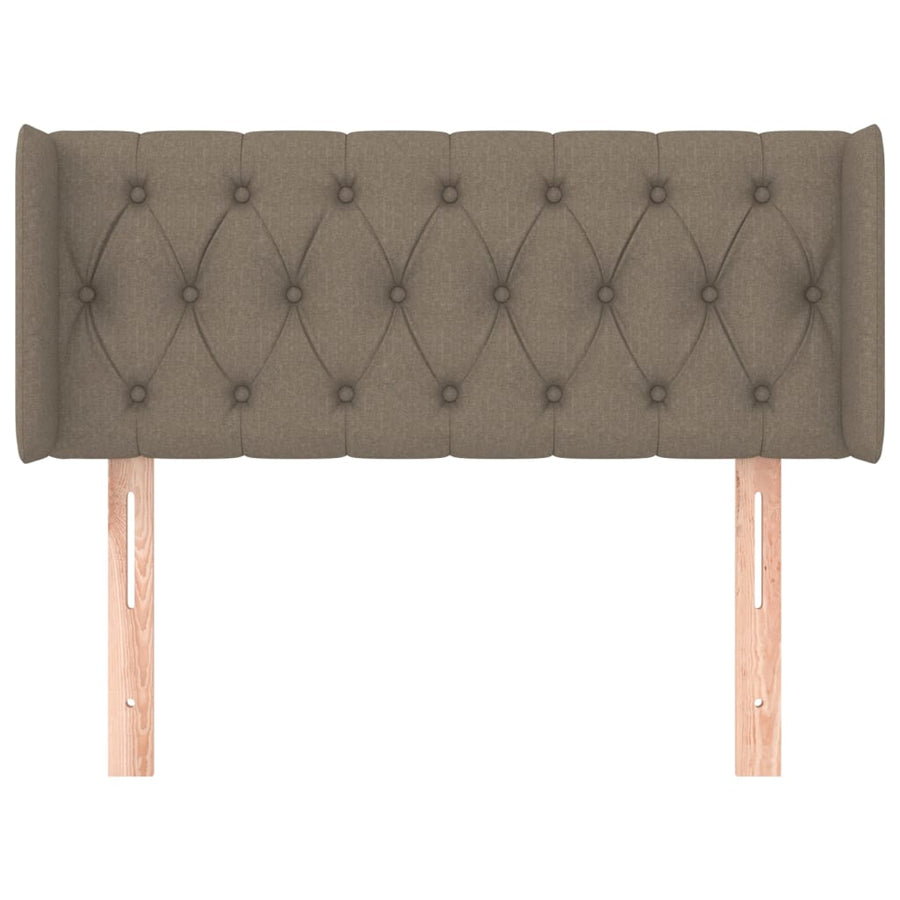 Hoofdbord Met Randen Stof Taupe 1 103 x 16 x 78/88 cm