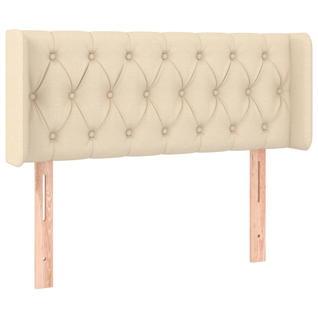 Hoofdbord met randen 103x16x78/88 cm stof crèmekleurig 103 x 16 x 78/88 cm
