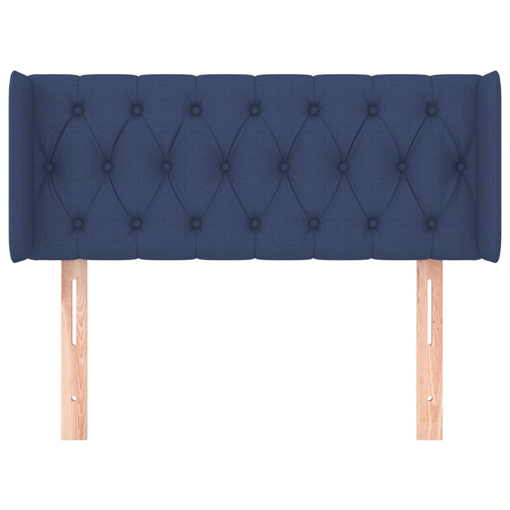 Hoofdbord Met Randen 103X16X78/88 Cm Stof Blauw 103 x 16 x 78/88 cm