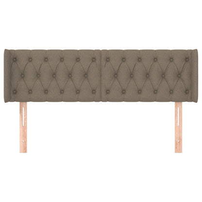 Hoofdbord Met Randen Stof 147 x 16 x 78/88 cm Taupe