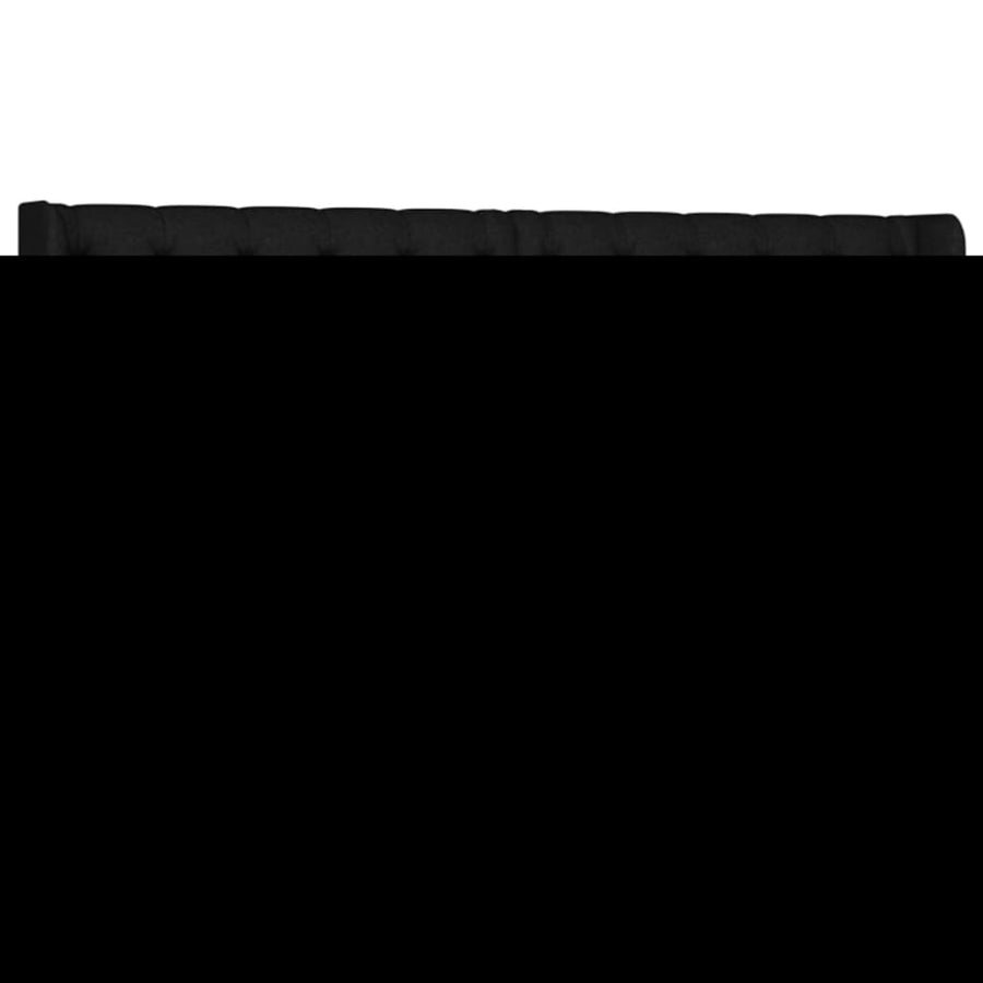 Hoofdbord Met Randen Stof 163 x 16 x 78/88 cm Zwart