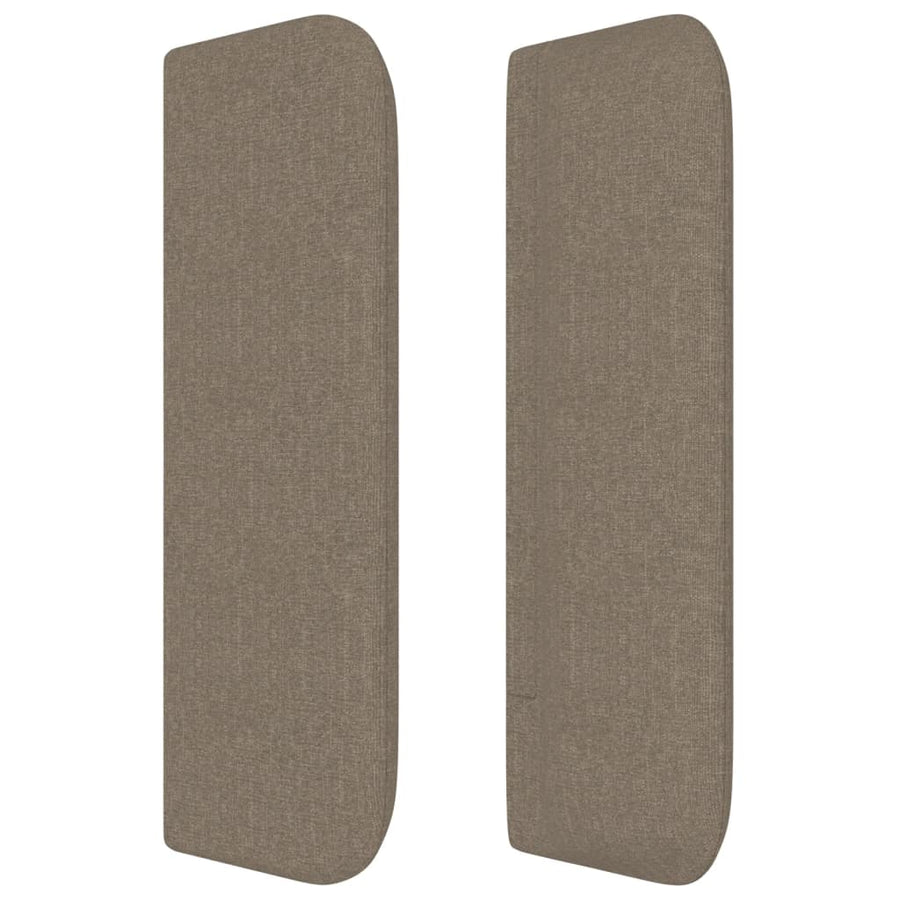 Hoofdbord Met Randen Stof 163 x 16 x 78/88 cm Taupe