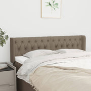 Hoofdbord 163x16x78/88 cm stof taupe