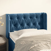 Hoofdbord 83x16x78/88 cm fluweel donkerblauw