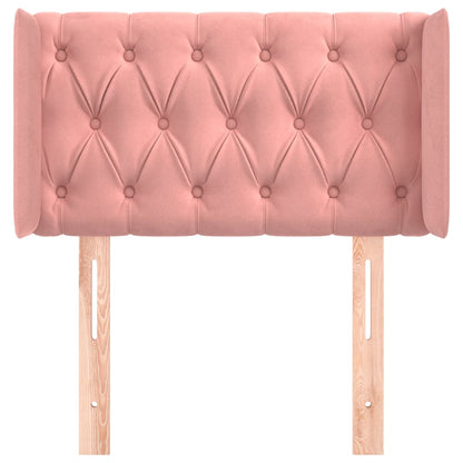 Hoofdbord Met Randen Fluweel 83 x 16 x 78/88 cm Roze
