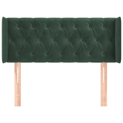 Hoofdbord Met Randen Fluweel 1 93 x 16 x 78/88 cm Donkergroen