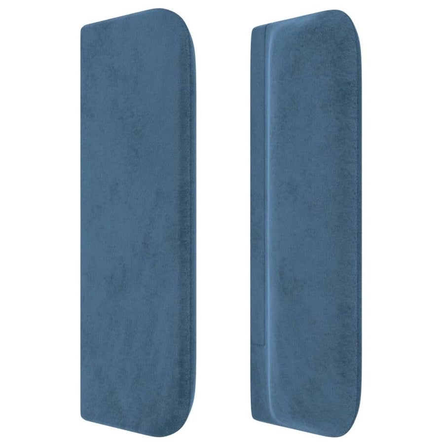 Hoofdbord Met Randen Fluweel 93 x 16 x 78/88 cm Donkerblauw