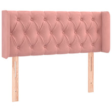 Hoofdbord Met Randen Fluweel 103 x 16 x 78/88 cm Roze