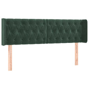 Hoofdbord 147x16x78/88 cm fluweel donkergroen