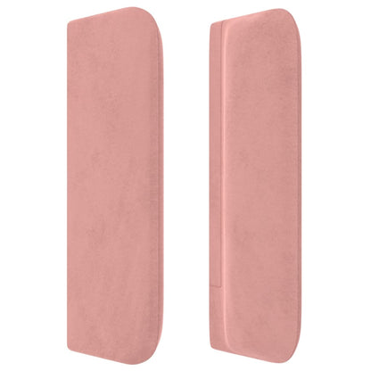 Hoofdbord Met Randen Fluweel 1 147 x 16 x 78/88 cm Roze