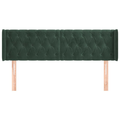 Hoofdbord Met Randen Fluweel 1 163 x 16 x 78/88 cm Donkergroen