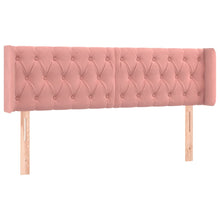 Hoofdbord Met Randen Fluweel 1 163 x 16 x 78/88 cm Roze