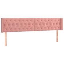 Hoofdbord Met Randen 183X16X78/88 Cm Fluweel Roze 183 x 16 x 78/88 cm