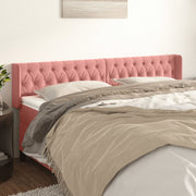 Hoofdbord 203x16x78/88 cm fluweel roze
