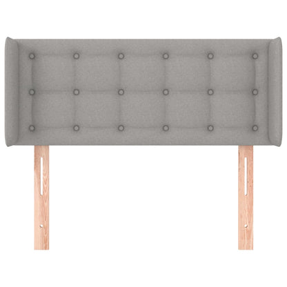 Hoofdbord met randen 83x16x78/88 cm stof lichtgrijs 83 x 16 x 78/88 cm Lichtgrijs