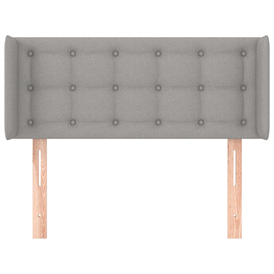 Hoofdbord met randen 83x16x78/88 cm stof lichtgrijs 83 x 16 x 78/88 cm Lichtgrijs