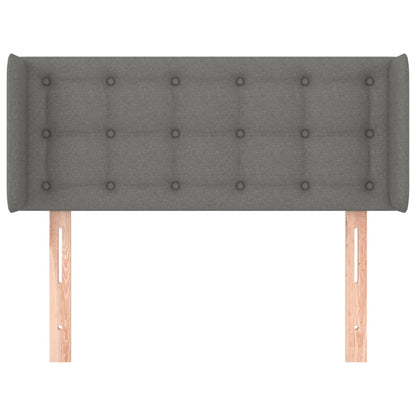 Hoofdbord met randen 83x16x78/88 cm stof donkergrijs 83 x 16 x 78/88 cm Donkergrijs