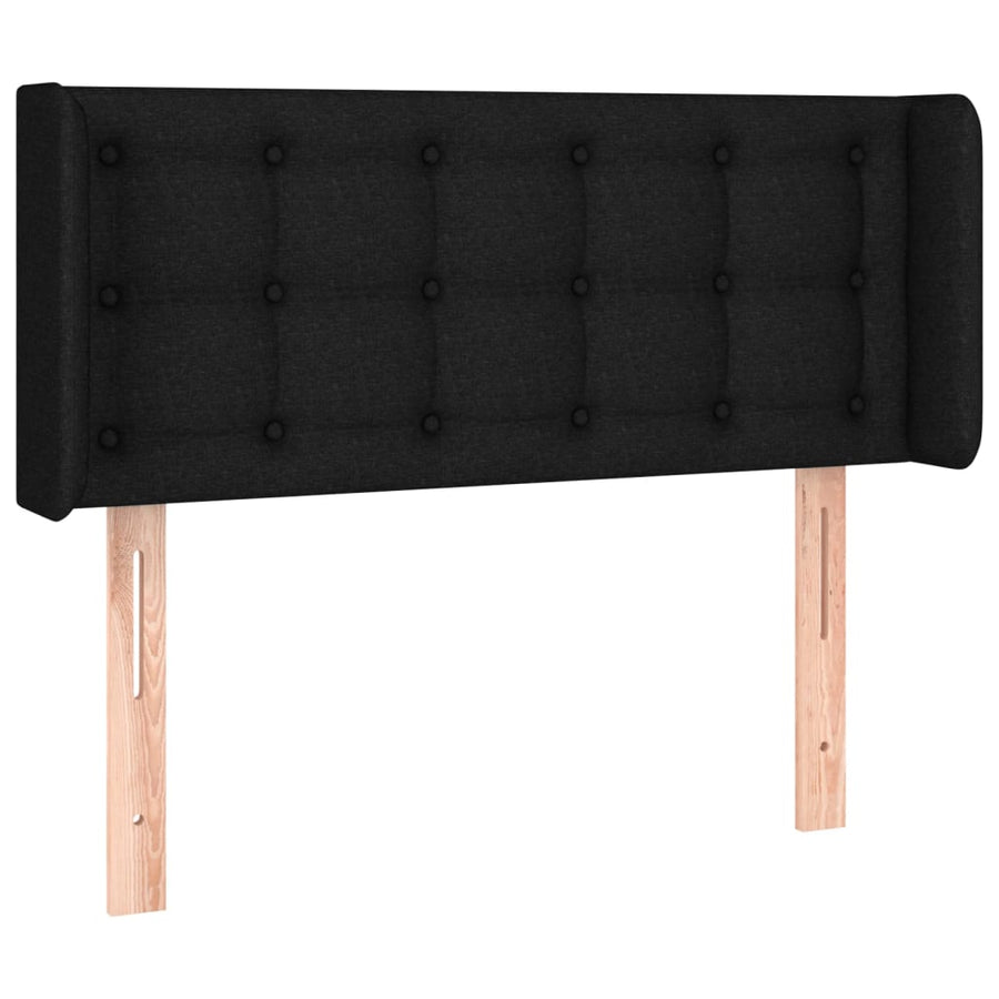 Hoofdbord Met Randen Stof 83 x 16 x 78/88 cm Zwart