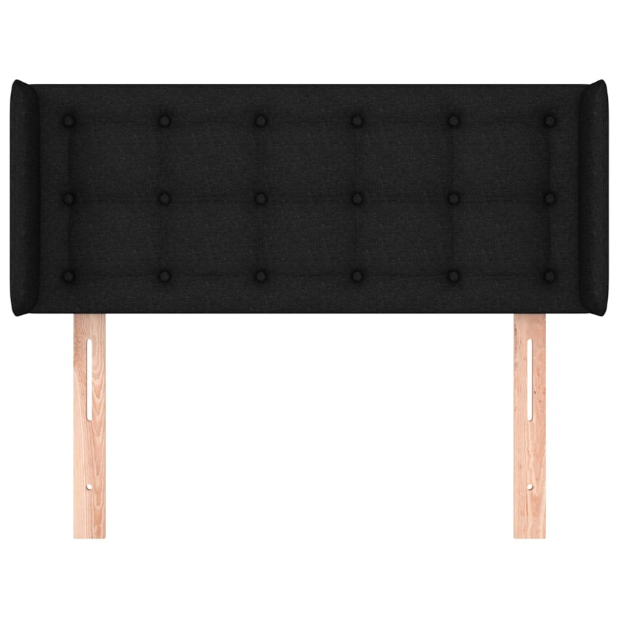 Hoofdbord Met Randen Stof 83 x 16 x 78/88 cm Zwart