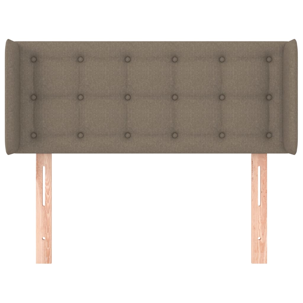 Hoofdbord met randen 83x16x78/88 cm stof taupe 83 x 16 x 78/88 cm Taupe