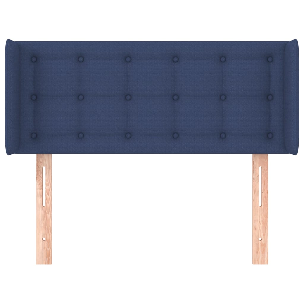 Hoofdbord Met Randen Stof 83 x 16 x 78/88 cm Blauw