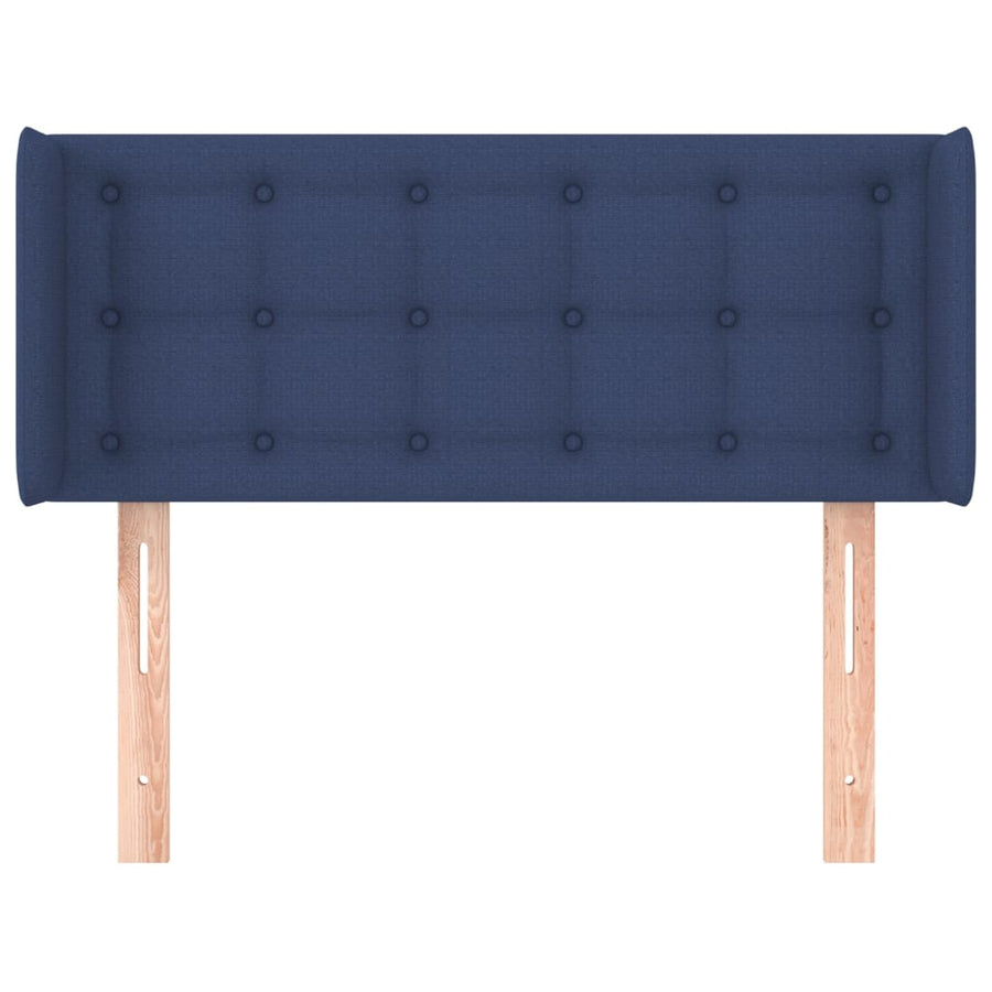 Hoofdbord Met Randen Stof 83 x 16 x 78/88 cm Blauw
