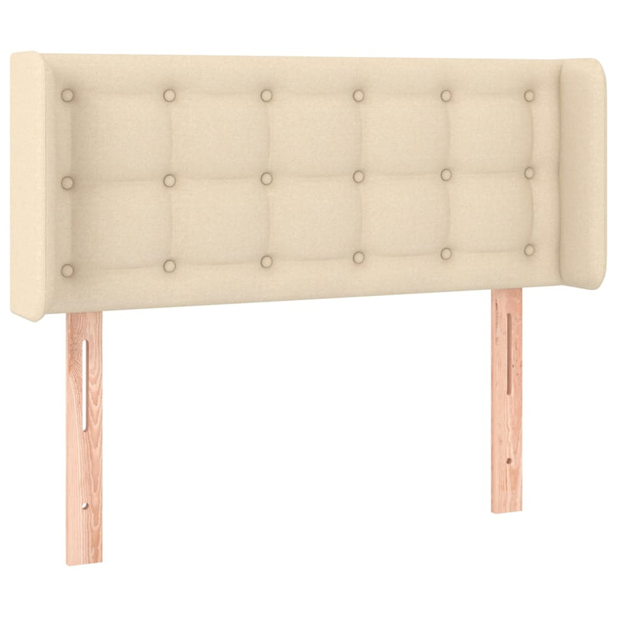 Hoofdbord met randen 93x16x78/88 cm stof crèmekleurig 93 x 16 x 78/88 cm Crème