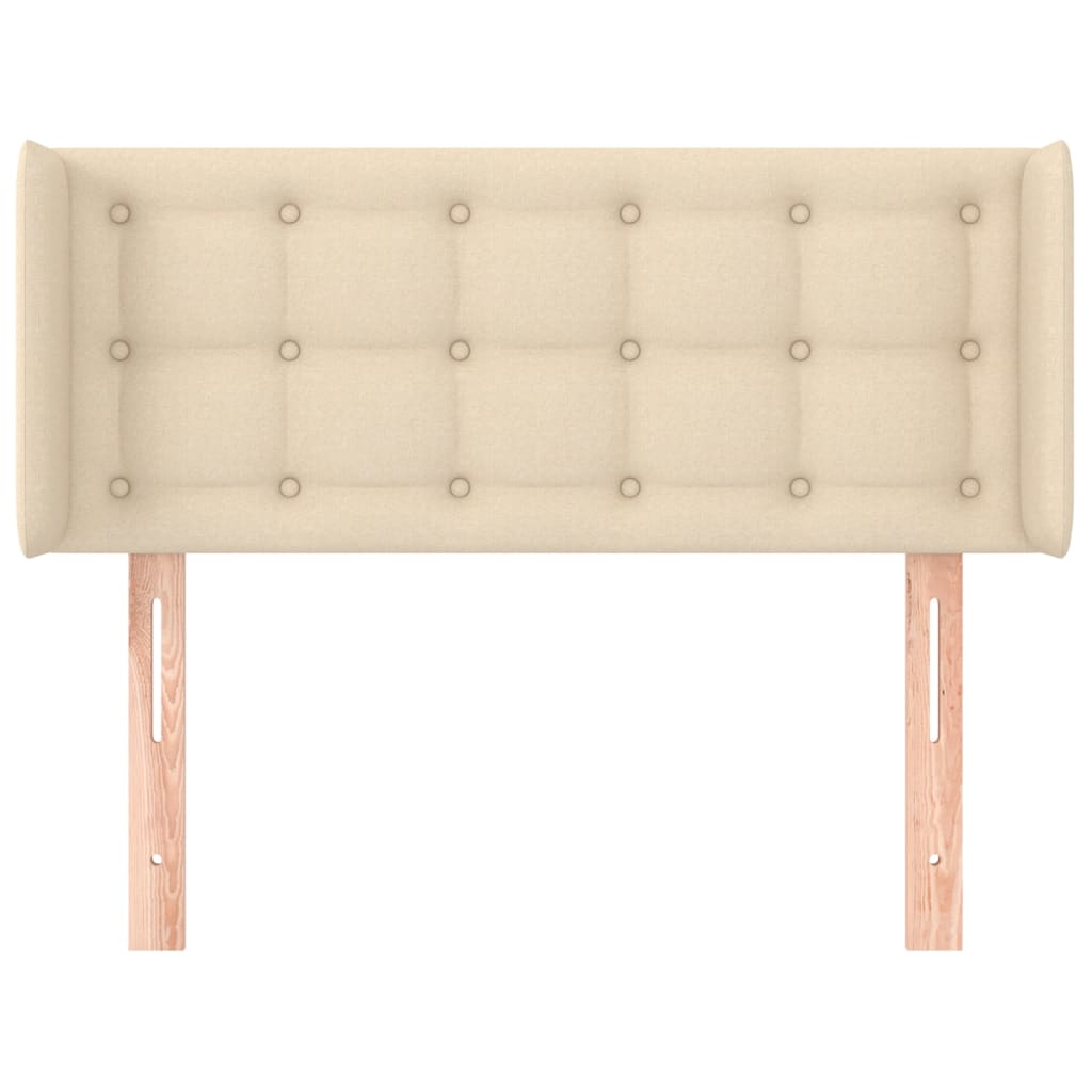 Hoofdbord met randen 93x16x78/88 cm stof crèmekleurig 93 x 16 x 78/88 cm Crème