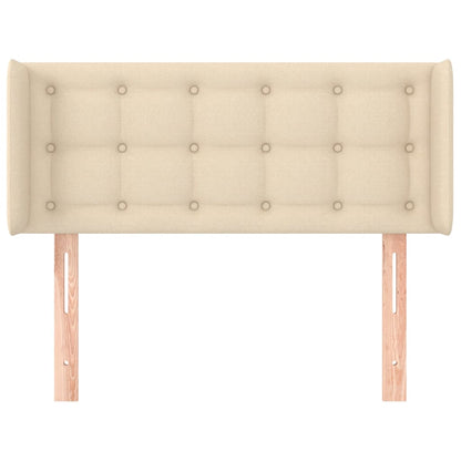 Hoofdbord met randen 93x16x78/88 cm stof crèmekleurig 93 x 16 x 78/88 cm Crème