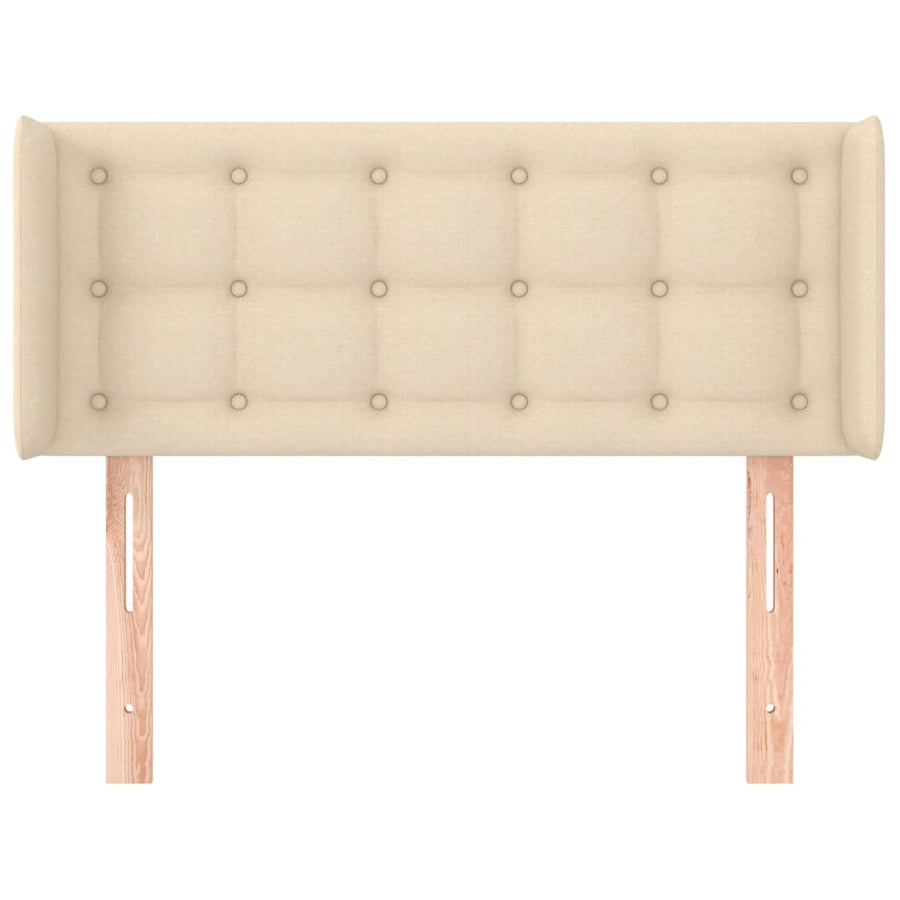 Hoofdbord met randen 93x16x78/88 cm stof crèmekleurig 93 x 16 x 78/88 cm Crème