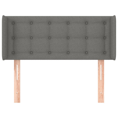 Hoofdbord met randen 103x16x78/88 cm stof donkergrijs 103 x 16 x 78/88 cm Donkergrijs