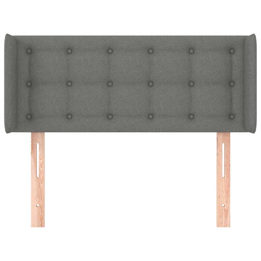 Hoofdbord met randen 103x16x78/88 cm stof donkergrijs 103 x 16 x 78/88 cm Donkergrijs