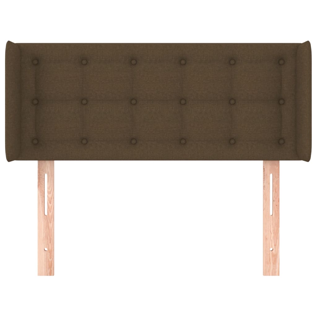 Hoofdbord met randen 103x16x78/88 cm stof donkerbruin 103 x 16 x 78/88 cm Donkerbruin