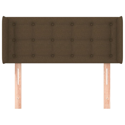 Hoofdbord met randen 103x16x78/88 cm stof donkerbruin 103 x 16 x 78/88 cm Donkerbruin