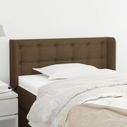 Hoofdbord stof 103x16x78/88 cm donkerbruin