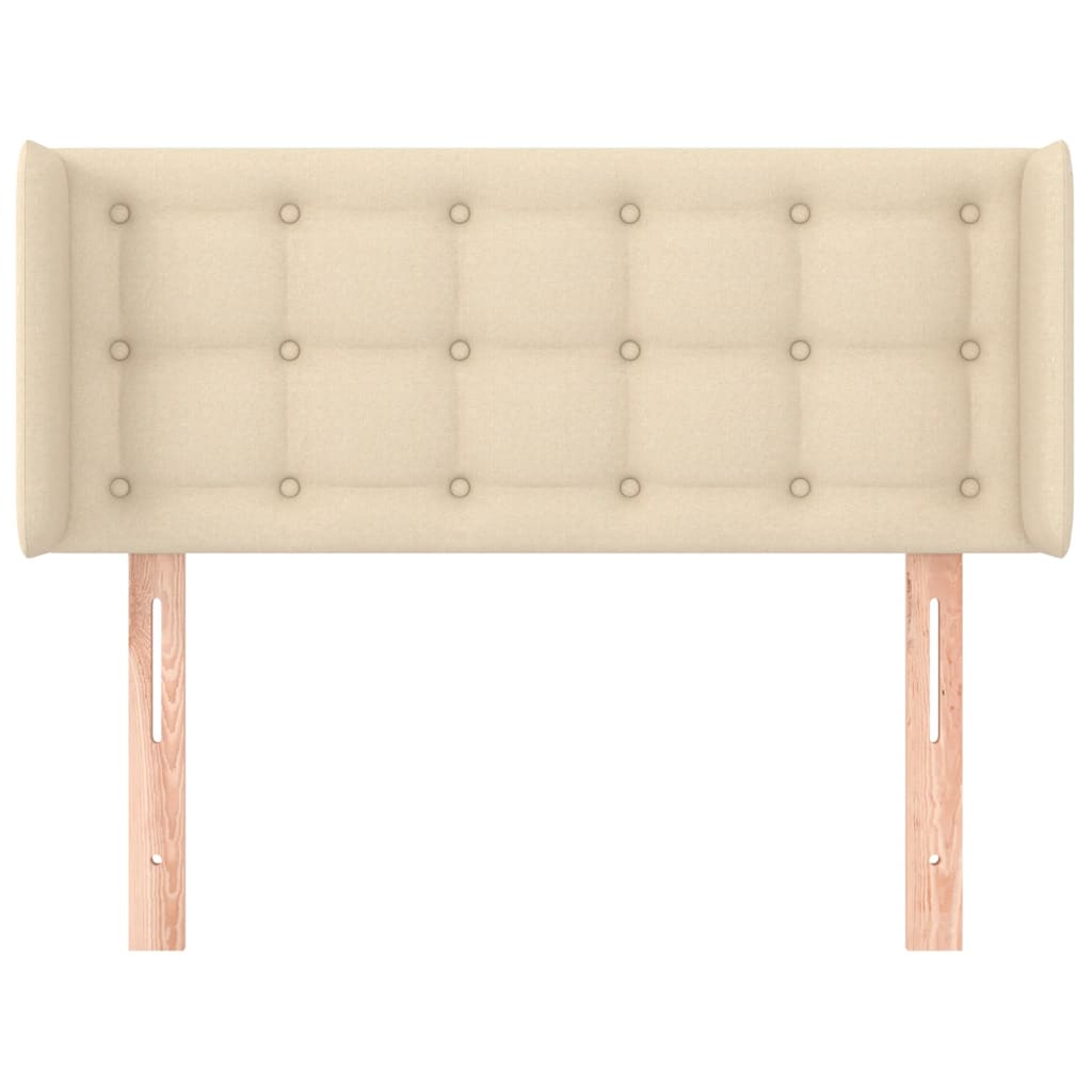 Hoofdbord met randen 103x16x78/88 cm stof crèmekleurig 103 x 16 x 78/88 cm Crème