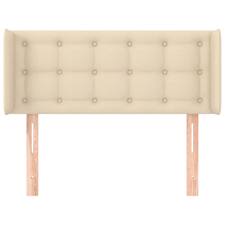 Hoofdbord met randen 103x16x78/88 cm stof crèmekleurig 103 x 16 x 78/88 cm Crème
