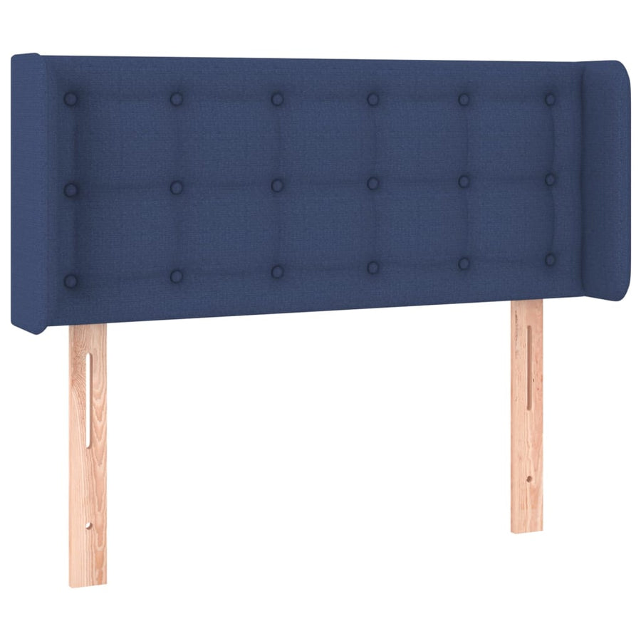 Hoofdbord Met Randen Stof 103 x 16 x 78/88 cm Blauw