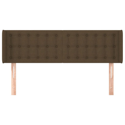 Hoofdbord met randen 147x16x78/88 cm stof donkerbruin 147 x 16 x 78/88 cm Donkerbruin
