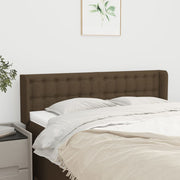 Hoofdbord stof 147x16x78/88 cm donkerbruin